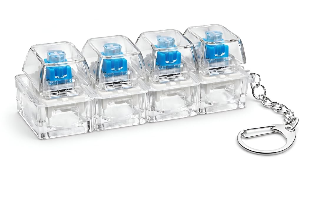 4-Key Mechanical Keyboard Fidget Keychain