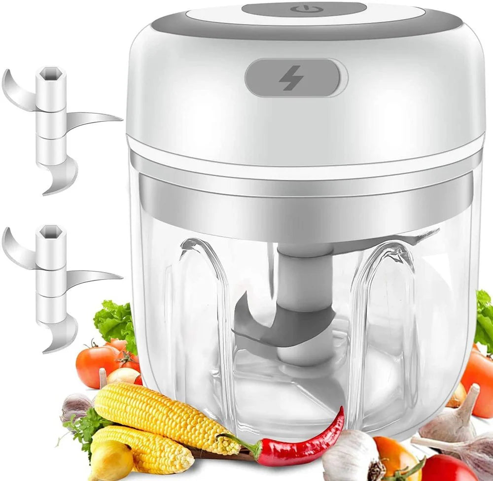 Mini Electric Chopper Effortless One-Touch Operation & 250ml Capacity Electric Vegetable & Fruit Chopper